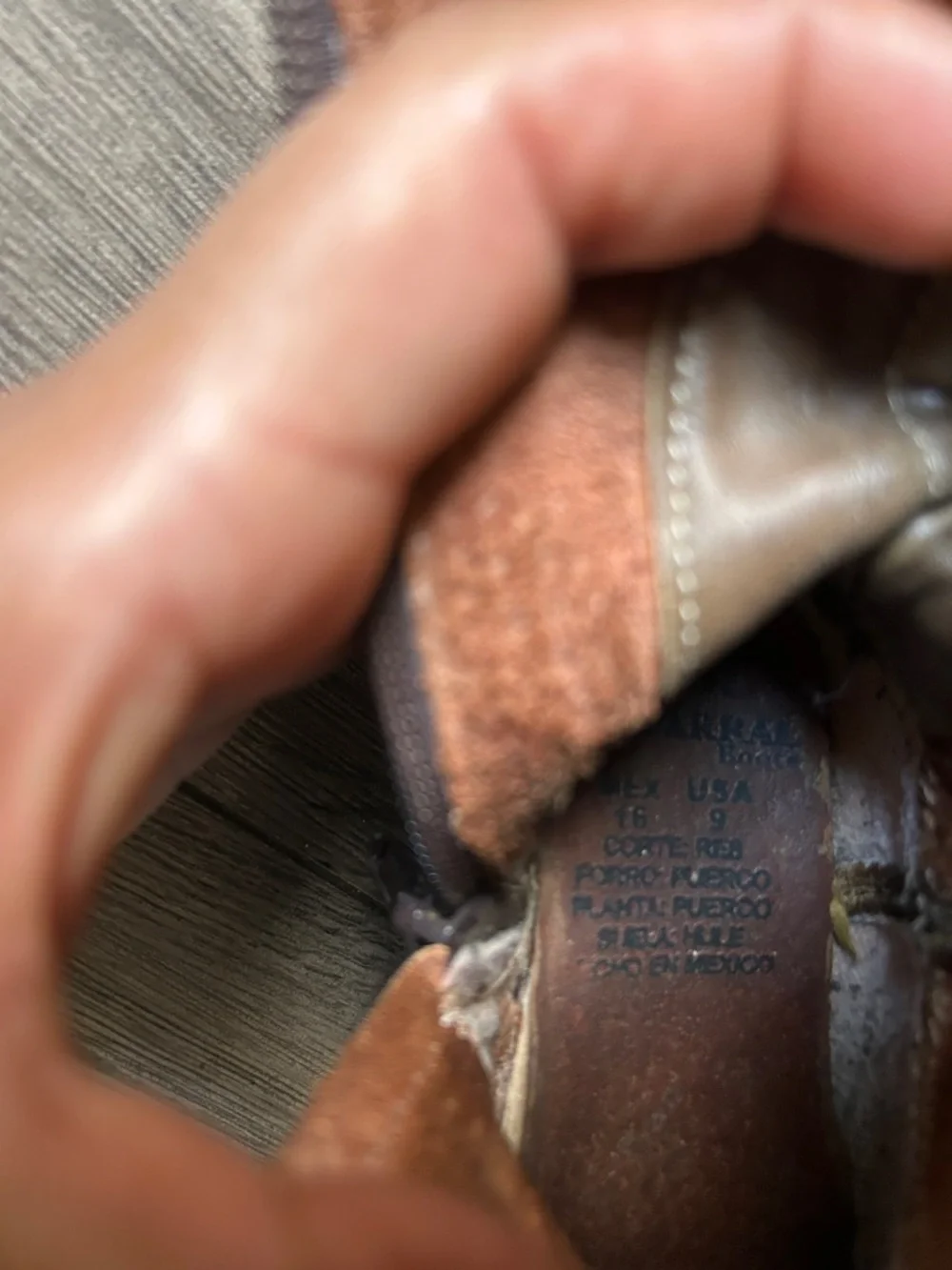 Brown Kids Western Zip-Up Cowboy Boots size 9 - Picture 4 of 5